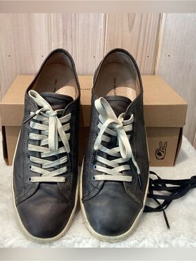 John Varvatos Leather Star Hattan Low Top Sneaker Size 11